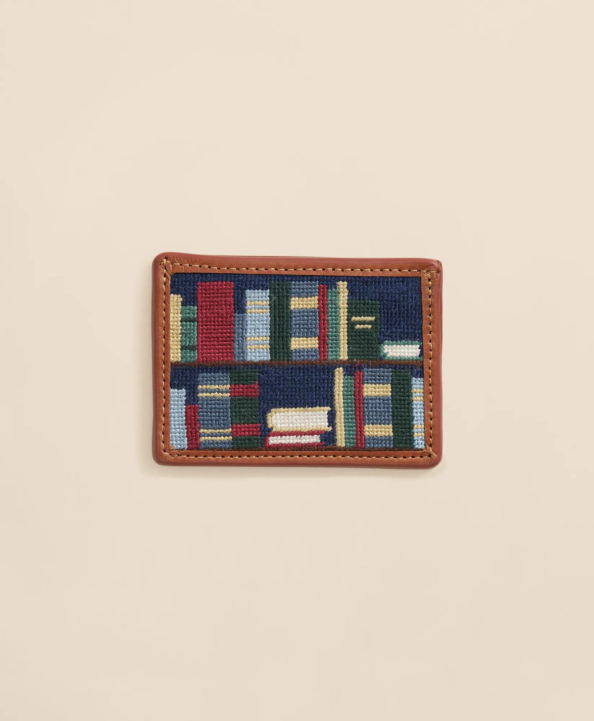 Smathers & Branson Needlepoint Bookshelf Card Case | Brooks Brothers for sale