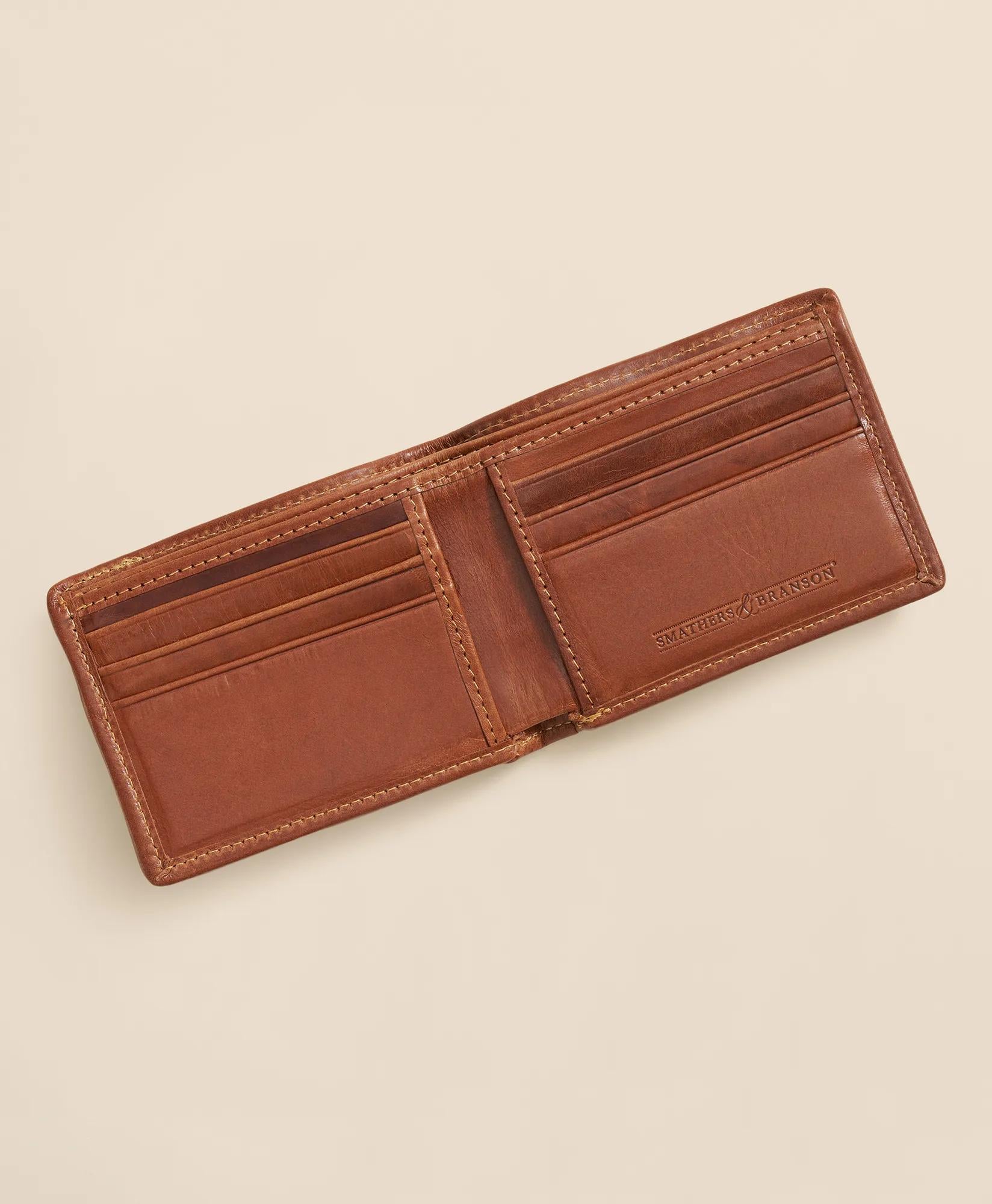 Smathers & Branson Needlepoint Bookshelf Wallet | Brooks Brothers online