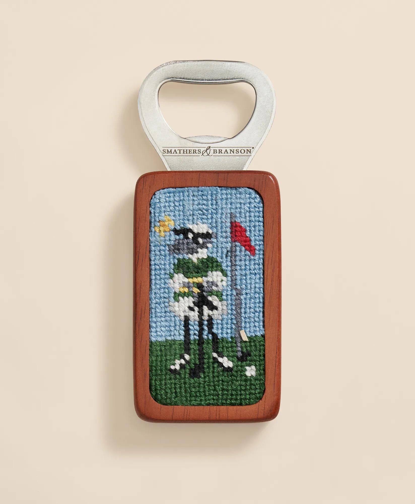 Smathers & Branson Needlepoint Henry Golf Bottle Opener | Brooks Brothers discount