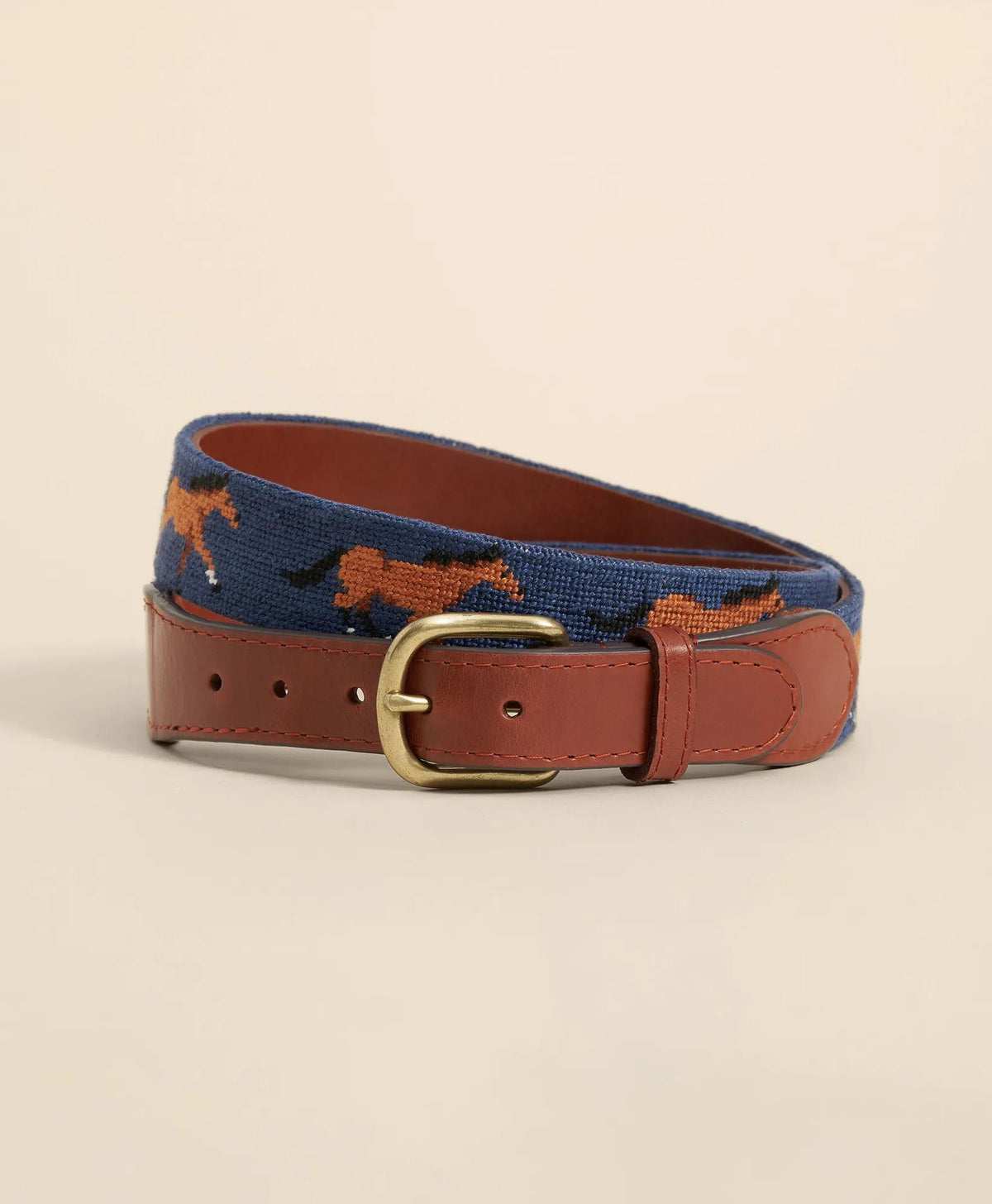Smathers & Branson Needlepoint Horse Belt | Brooks Brothers cheap