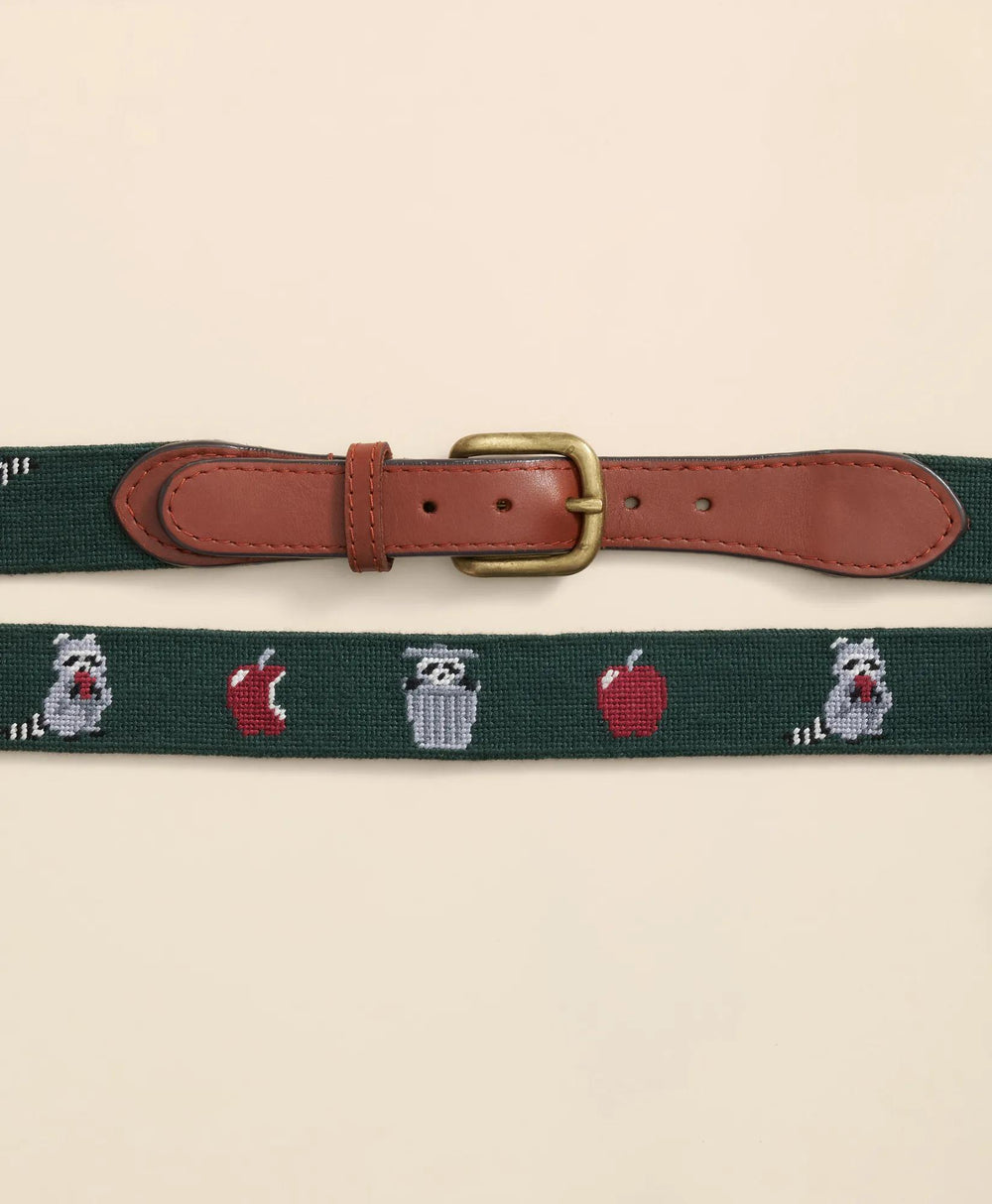 Smathers & Branson Needlepoint Racoon Belt | Brooks Brothers online