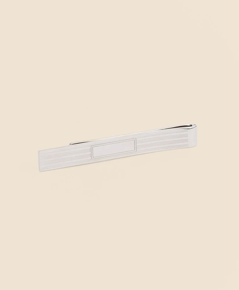 Sterling Silver Engravable Rhodium-Plated Tie Clip | Brooks Brothers sale