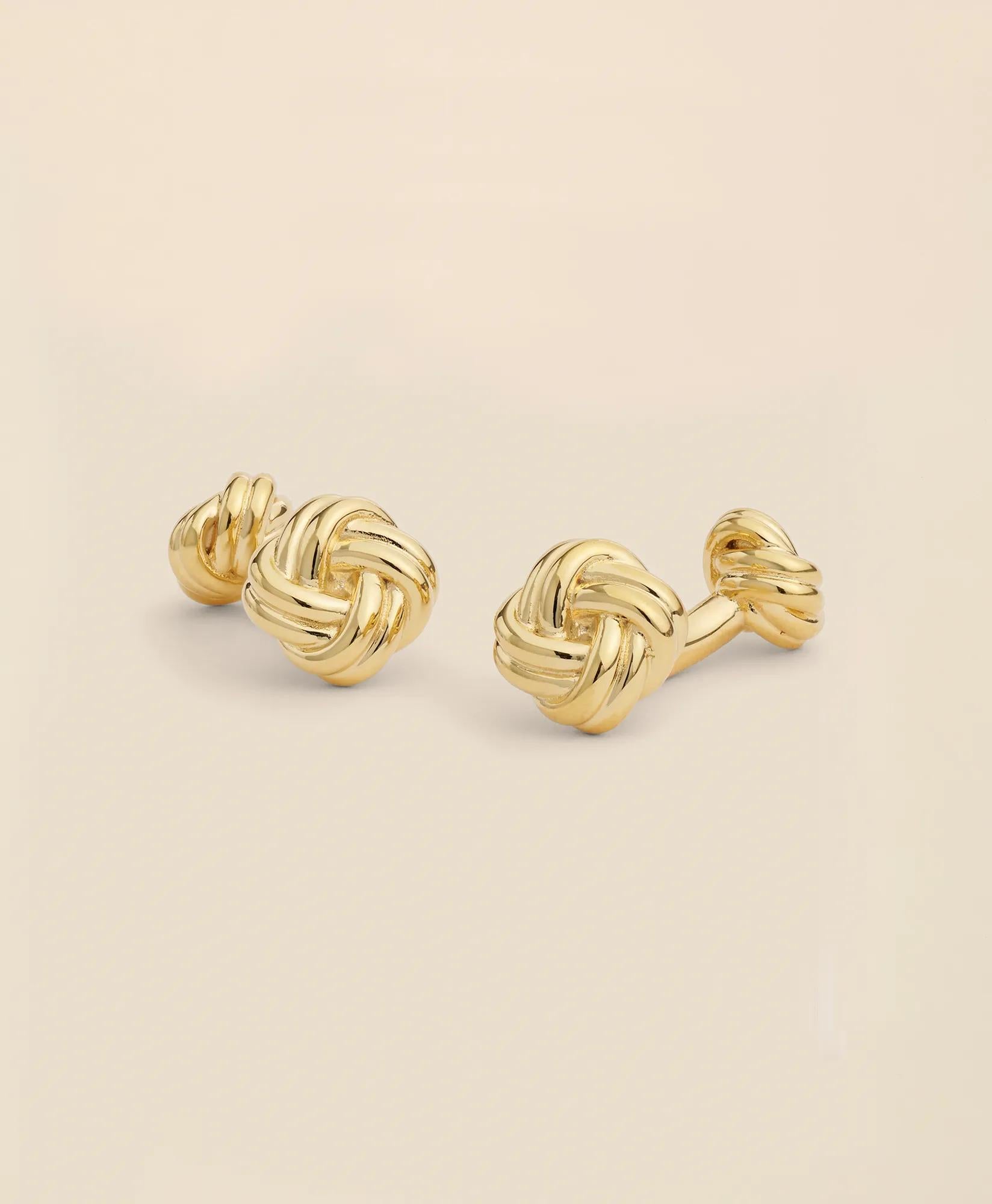 Sterling Silver Gold-Plated Knot Cufflinks | Brooks Brothers cheap