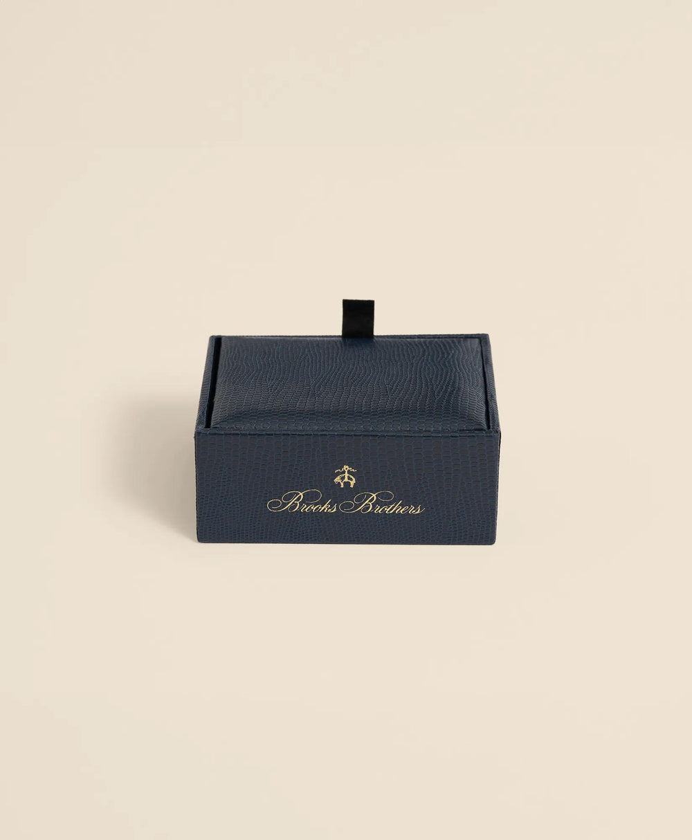 Sterling Silver Onyx Oval Rhodium-Plated Cufflinks | Brooks Brothers on sale