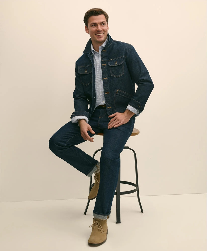 Straight Fit Denim Jeans | Brooks Brothers on sale