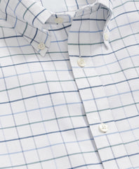 Stretch Cotton Non-Iron Oxford Polo Button Down Collar, Fine Windowpane Shirt | Brooks Brothers discount