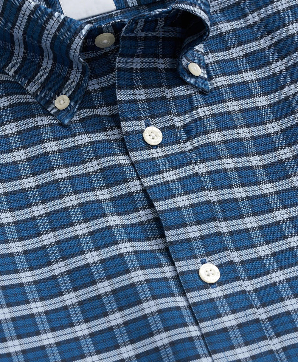 Stretch Cotton Non-Iron Oxford Polo Button Down Collar, Mini Tartan Shirt | Brooks Brothers on sale