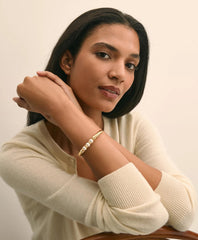 Stretch Faux-Pearl Bracelet with Gold-Plated Rope Detail | Brooks Brothers online