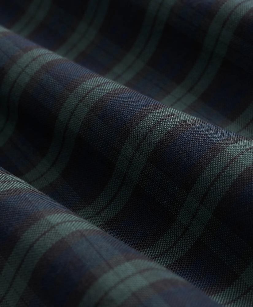Stretch Non-Iron Oxford Button-Down Collar, Black Watch Shirt | Brooks Brothers online shop