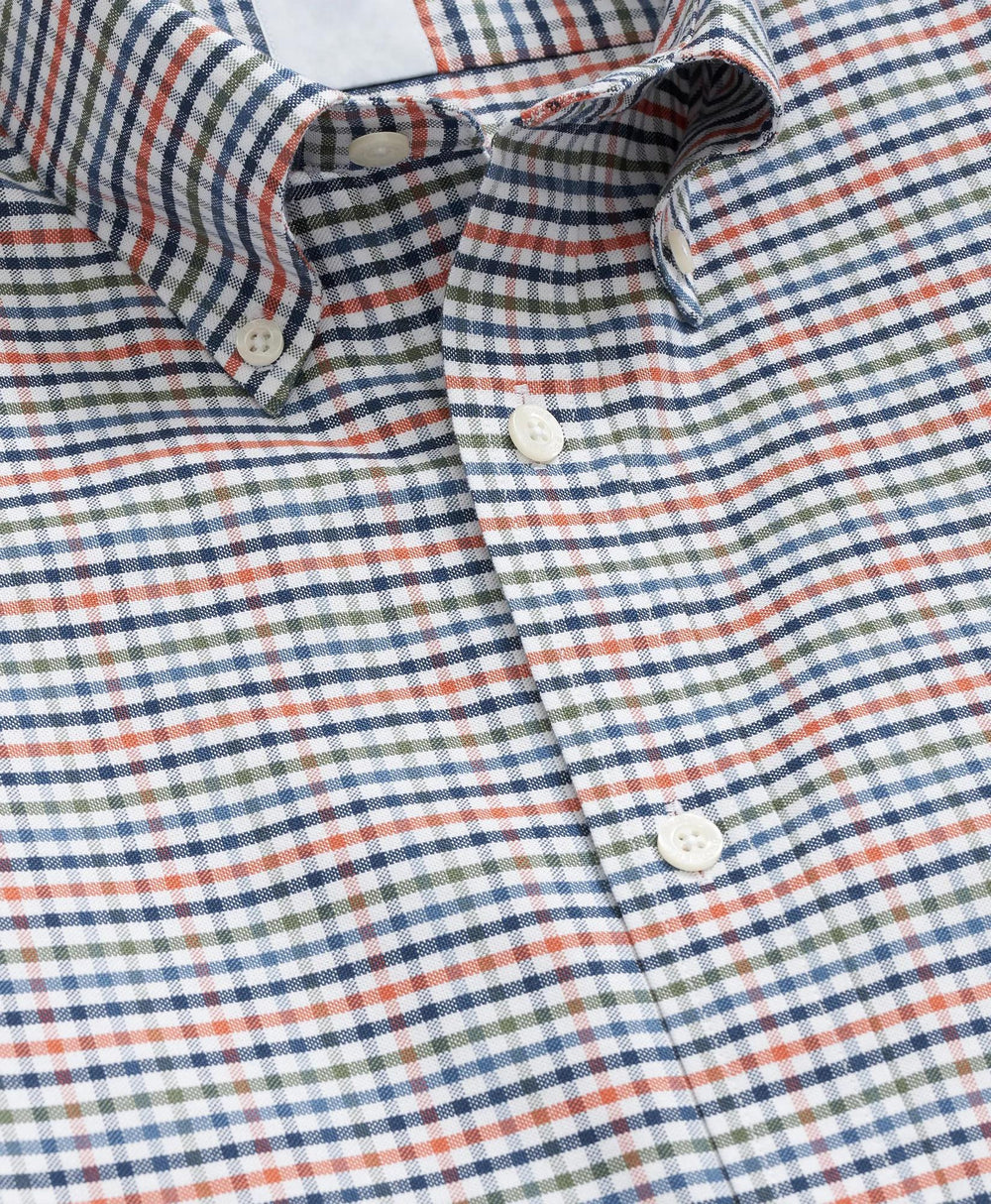 Stretch Non-Iron Oxford Button-Down Collar, Multi-Check Shirt | Brooks Brothers sale