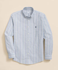 Stretch Non-Iron Oxford Button-Down Collar, Outline Stripe Sport Shirt | Brooks Brothers sale