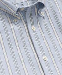 Stretch Non-Iron Oxford Button-Down Collar, Outline Stripe Sport Shirt | Brooks Brothers sale