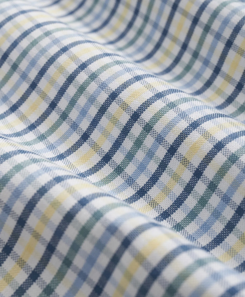 Stretch Non-Iron Oxford Button-Down Collar, Tattersall Sport Shirt | Brooks Brothers for sale