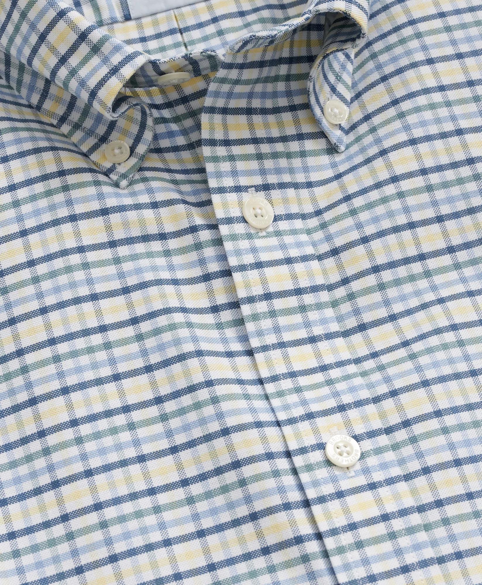 Stretch Non-Iron Oxford Button-Down Collar, Tattersall Sport Shirt | Brooks Brothers for sale
