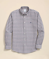 Stretch Non-Iron Oxford Button-Down Collar, Vintage Check Shirt | Brooks Brothers discount