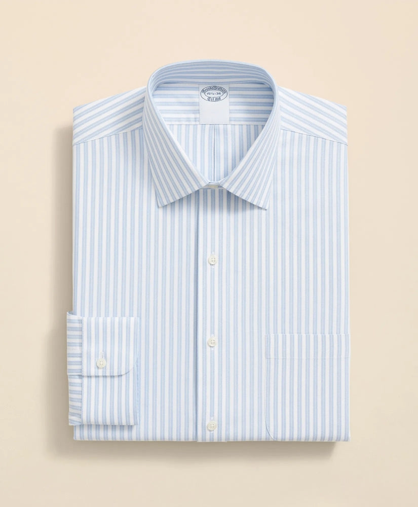 Stretch Supima® Cotton Non-Iron Ainsley Collar, Stripe Dress Shirt | Brooks Brothers discount