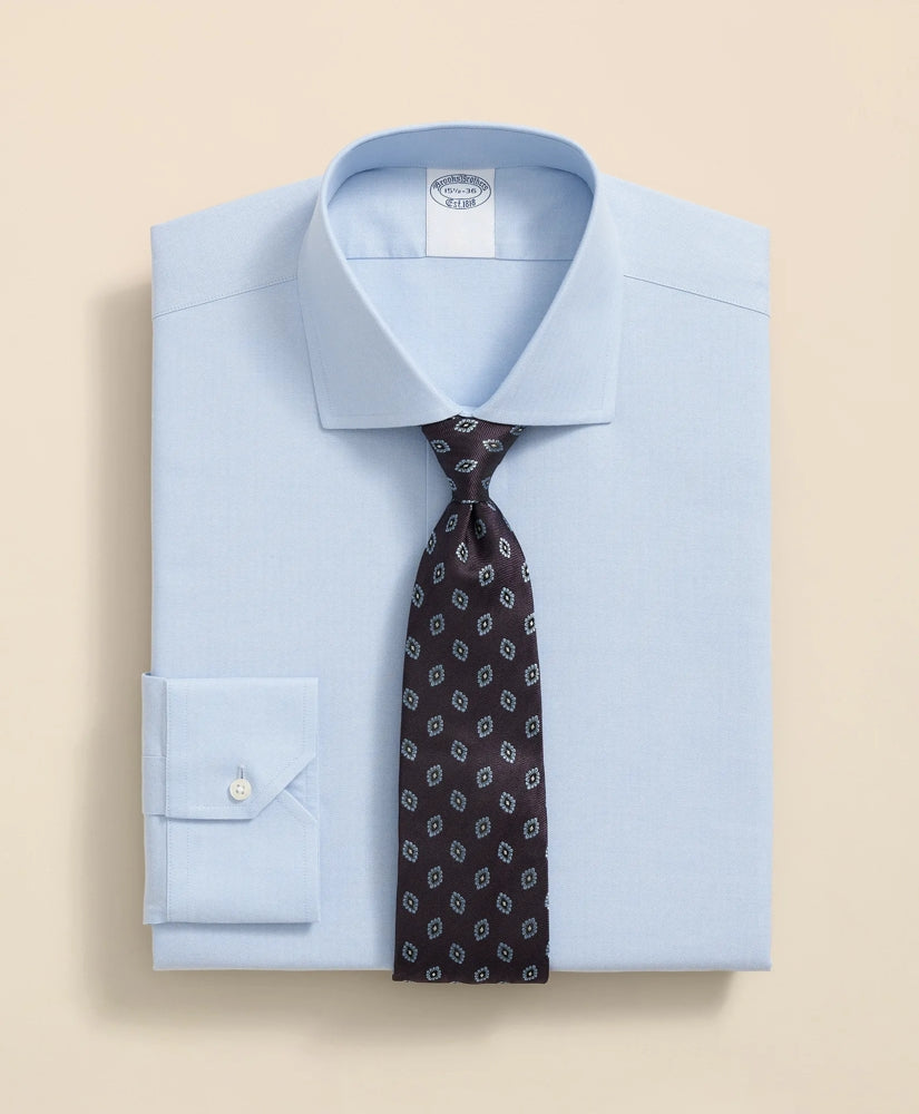 Stretch Supima® Cotton Non-Iron English Spread Collar, Herringbone Dress Shirt | Brooks Brothers cheap