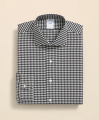 Stretch Supima® Cotton Non-Iron Herringbone English Spread Collar, Gingham Dress Shirt | Brooks Brothers online shop