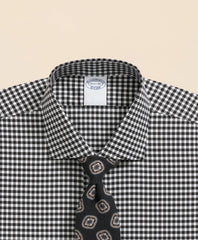 Stretch Supima® Cotton Non-Iron Herringbone English Spread Collar, Gingham Dress Shirt | Brooks Brothers online shop