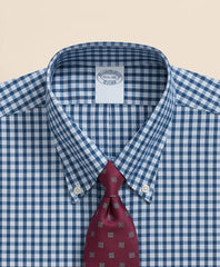 Stretch Supima® Cotton Non-Iron Pinpoint Oxford Polo Button Down Collar, Check Dress Shirt | Brooks Brothers on sale