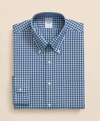 Stretch Supima® Cotton Non-Iron Pinpoint Oxford Polo Button Down Collar, Check Dress Shirt | Brooks Brothers on sale