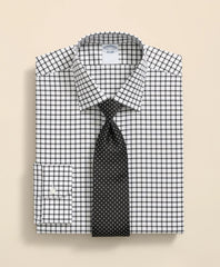 Stretch Supima® Cotton Non-Iron Twill Ainsley Collar, Windowpane Dress Shirt | Brooks Brothers sale