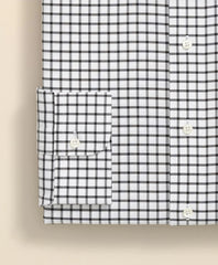 Stretch Supima® Cotton Non-Iron Twill Ainsley Collar, Windowpane Dress Shirt | Brooks Brothers sale