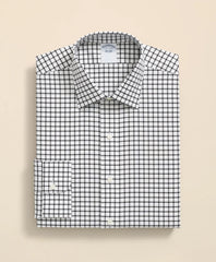 Stretch Supima® Cotton Non-Iron Twill Ainsley Collar, Windowpane Dress Shirt | Brooks Brothers sale