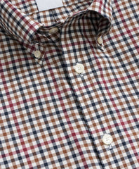 Stretch Supima® Cotton Non-Iron Twill Polo Button Down, Check Sport Shirt | Brooks Brothers online shop