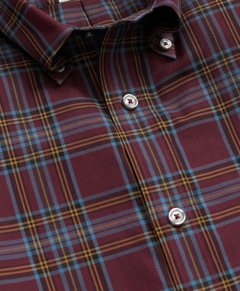 Stretch Supima® Cotton Non-Iron Twill Polo Button Down, Plaid Sport Shirt | Brooks Brothers sale