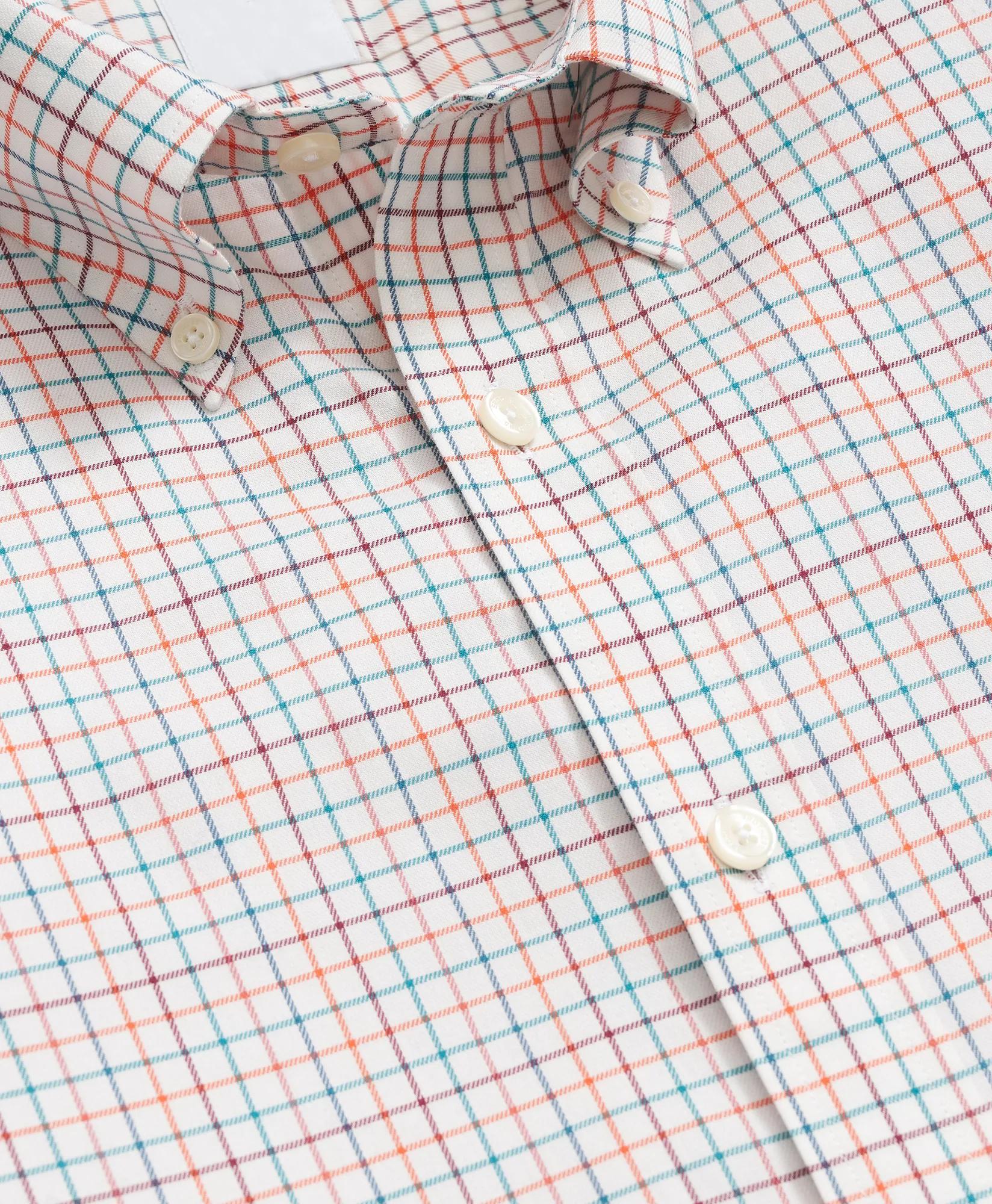 Stretch Supima® Cotton Non-Iron Twill Polo Button Down, Tattersall Sport Shirt | Brooks Brothers sale