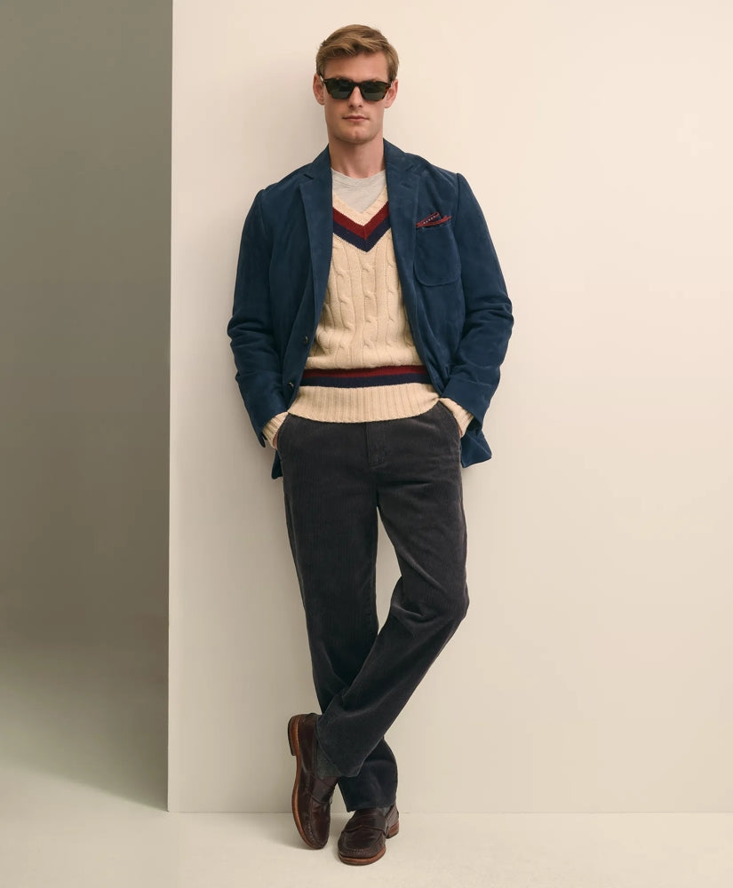 Suede Patch Pocket Sport Coat | Brooks Brothers online shop
