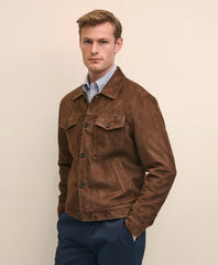 Suede Trucker Jacket | Brooks Brothers cheap