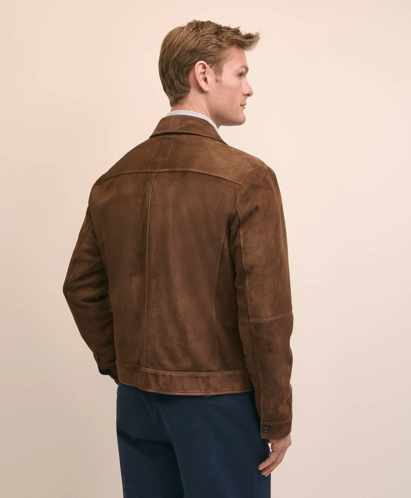 Suede Trucker Jacket | Brooks Brothers cheap
