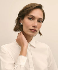 Supima® Cotton Beaded-Trim Poplin Shirt | Brooks Brothers online shop