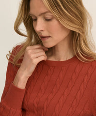 Supima® Cotton Cable Crewneck Sweater | Brooks Brothers discount