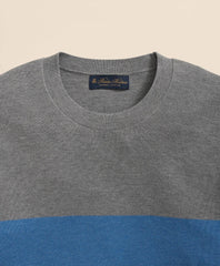 Supima® Cotton Crewneck Chest Stripe Sweater | Brooks Brothers discount