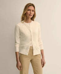 Supima® Cotton Floral Embroidered Cardigan | Brooks Brothers discount