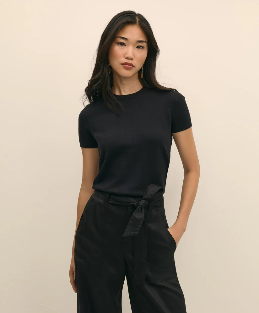 Supima® Cotton Jersey Short-Sleeve Sweater | Brooks Brothers on sale