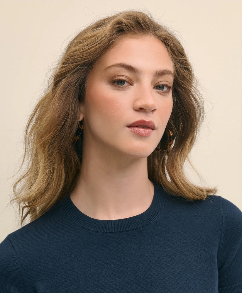 Supima® Cotton Jersey Short-Sleeve Sweater | Brooks Brothers on sale