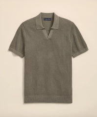 Supima® Cotton Pique Johnny Collar Sweater | Brooks Brothers sale
