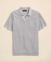 Supima® Cotton Pique Johnny Collar Sweater | Brooks Brothers sale