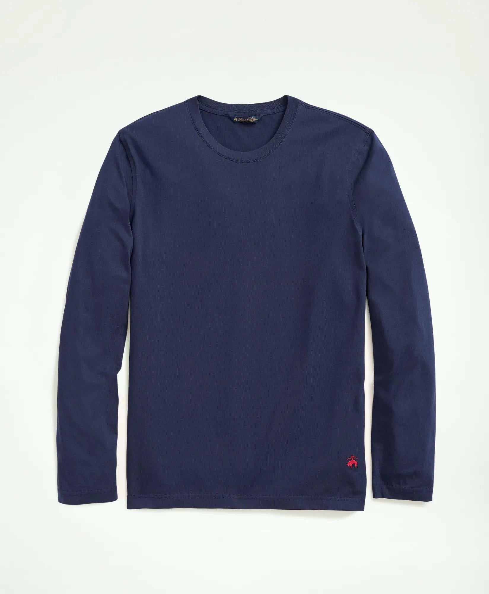 Supima® Cotton Long-Sleeve Logo T-Shirt | Brooks Brothers cheap