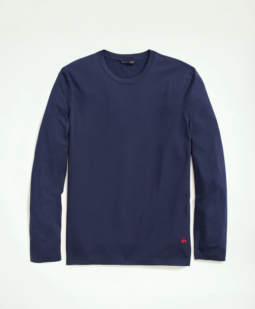 Supima® Cotton Long-Sleeve Logo T-Shirt | Brooks Brothers cheap