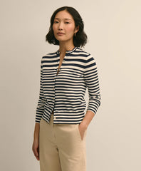 Supima® Cotton Variegated Stripe Cardigan | Brooks Brothers online shop