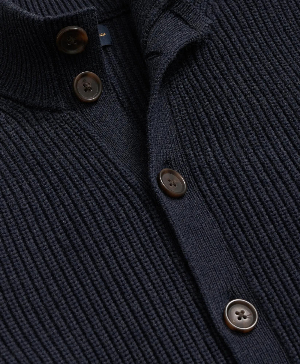 Supima® Cotton Ribbed Mock Neck Cardigan | Brooks Brothers online