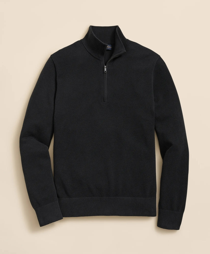 Supima® Cotton Pique Quarter-Zip Sweater | Brooks Brothers cheap