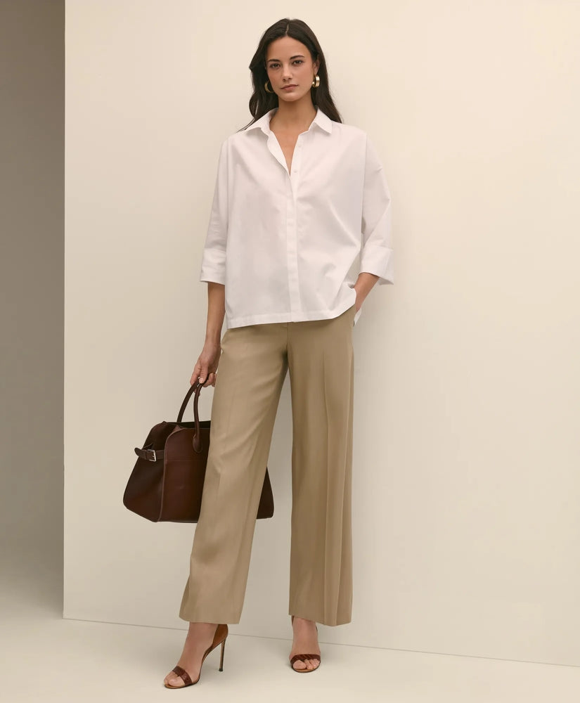 Supima® Cotton Relaxed Dolman-Sleeve Shirt | Brooks Brothers discount