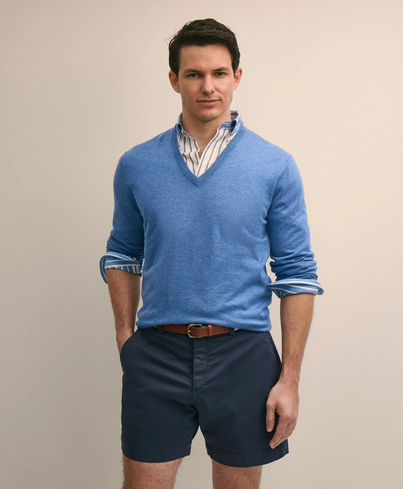 Supima® Cotton V-Neck Sweater | Brooks Brothers for sale