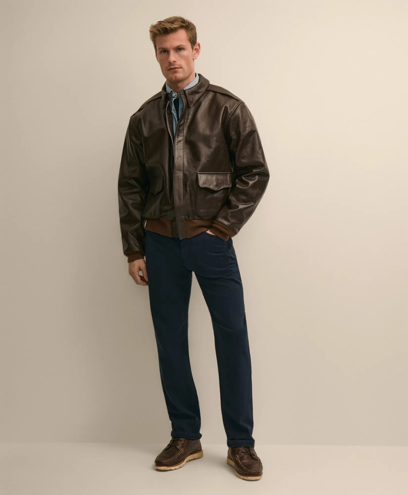 The Cockpit x Brooks Brothers A-2 Leather Flight Jacket | Brooks Brothers cheap